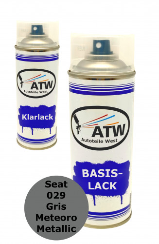 Autolack für Seat 029 Gris Meteoro Metallic +400ml Klarlack Set